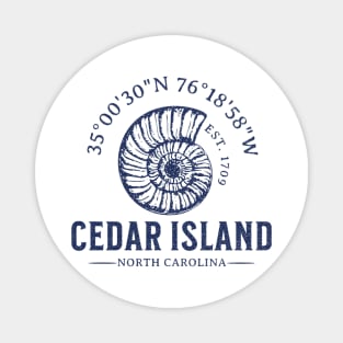 Cedar Island Nautilus Sea Shell Vacation in NC Magnet